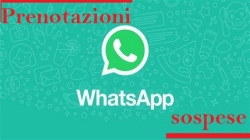 Prenotazioni online e whatsapp sospese