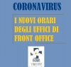 Coronavirus: i nuovi orari degli uffici di front-office