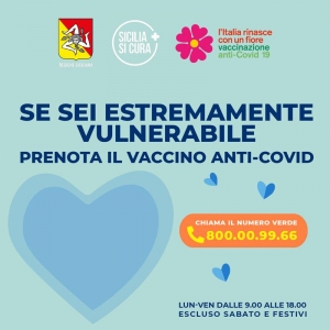Vaccino anti-Covid per estremamente vulnerabili, prenotazioni anche via mail*