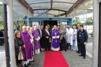 Il vescovo Manzella con i vertici della Fondazione e sindaco Cefalù