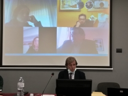 Il presidente Albano in video conferenza