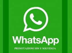 Riattivato servizio di prenotazione con whatsapp