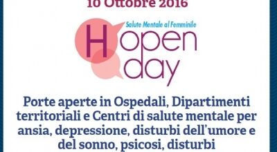Salute mentale: 10 ottobre H open day per le donne