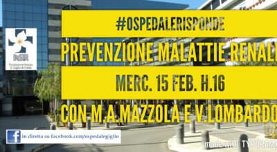 #ospedalerisponde oggi parliamo di malattie renali