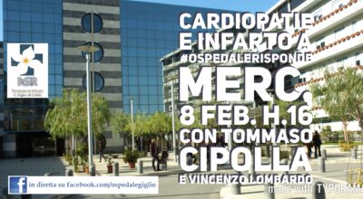 A #ospedalerisponde mercoledì 8 si parla di infarto col dr. Cipolla
