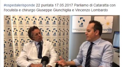 A #ospedalerisponde la Cataratta. Ne parla l’oculista Giuseppe Giunchiglia IL VIDEO