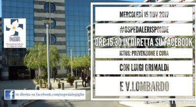 Torna #ospedalerisponde e si parla di Ictus. Mercoledì 15 nov. ore 15.30