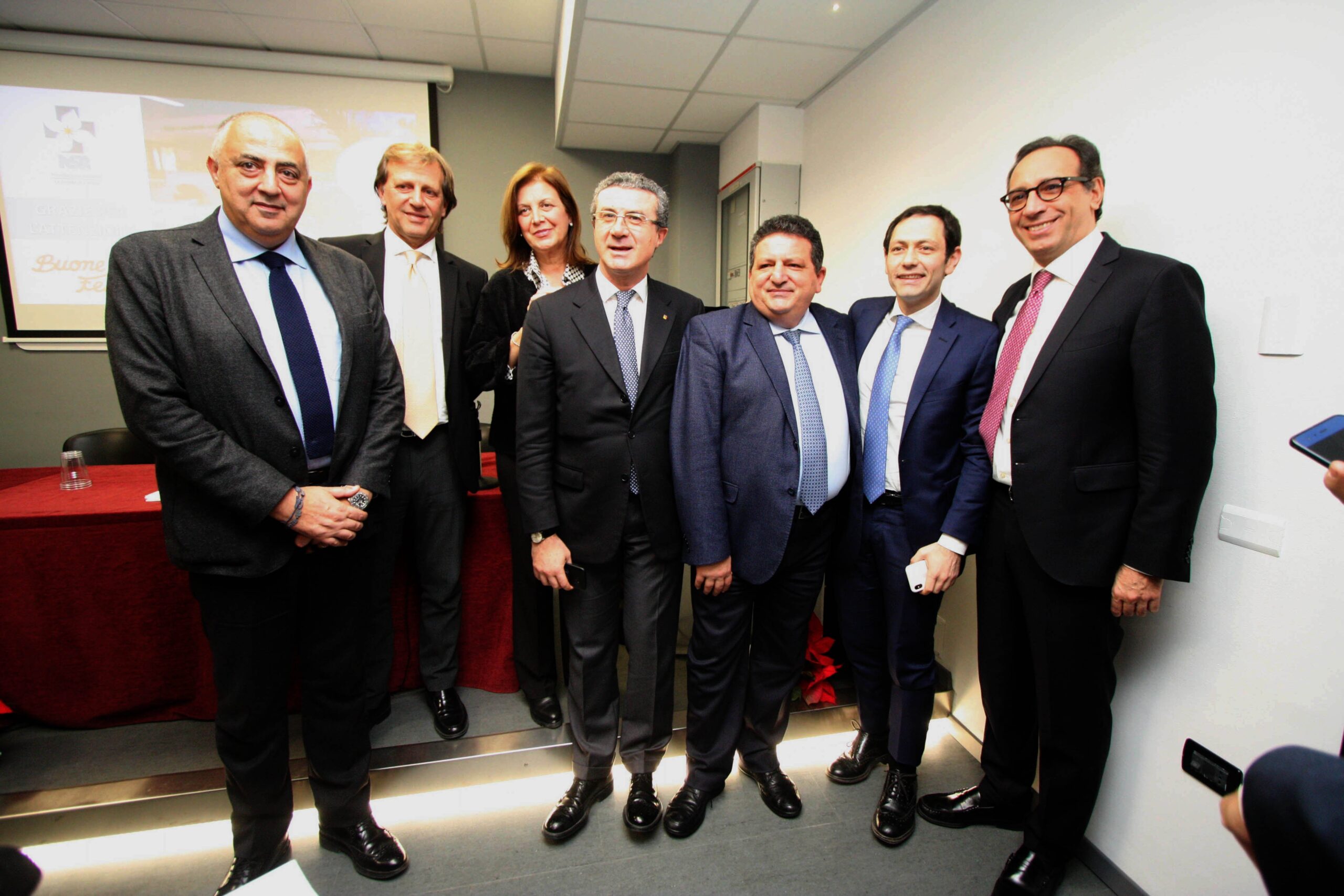 il presidente Albano con i rappresentanti istituzionali