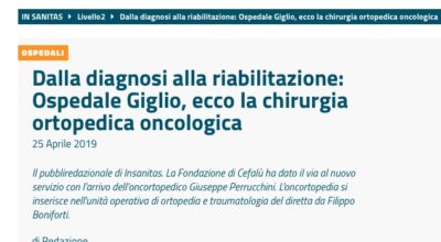 Lo speciale di Insanitas sull’ortopedia oncologica