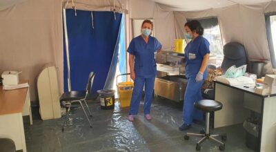 Coronavirus: attrezzata area esterna per prelievi e pre ricoveri