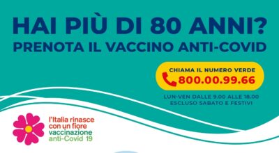 Vaccini anticovid: al via le prenotazioni per over 80