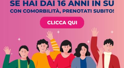 Covid-19, da oggi possibile prenotare vaccinazione per soggetti da 16 in su “con comorbilità”
