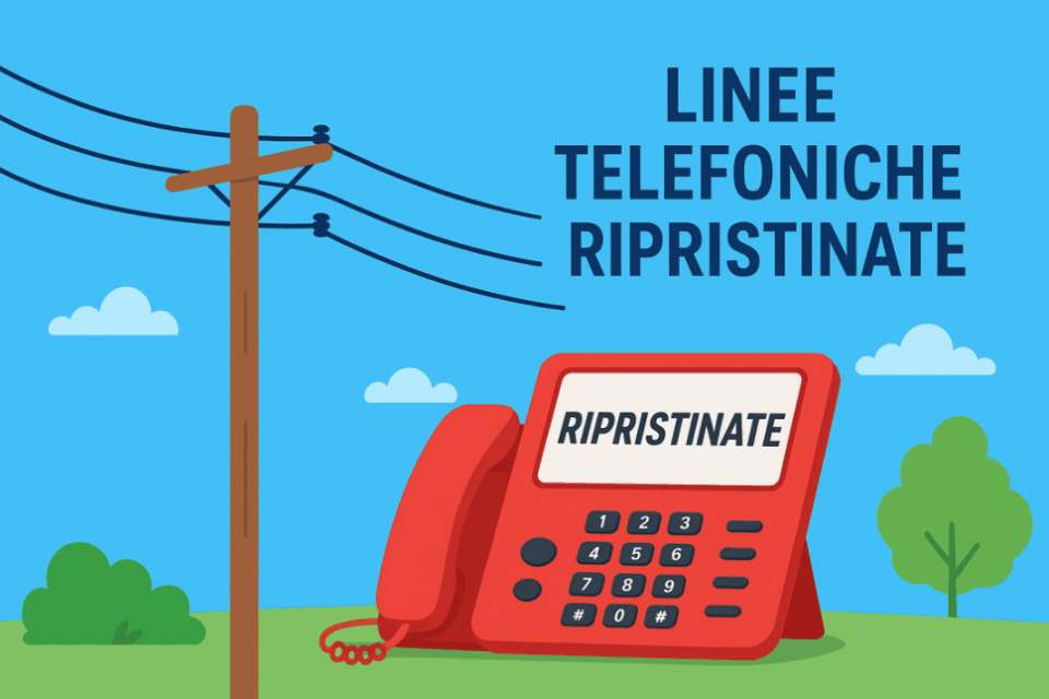 Guasto risolto, linee telefoniche attive