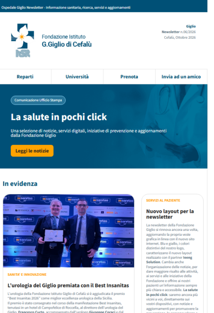 Nuova newsletter del Giglio, la salute in pochi click